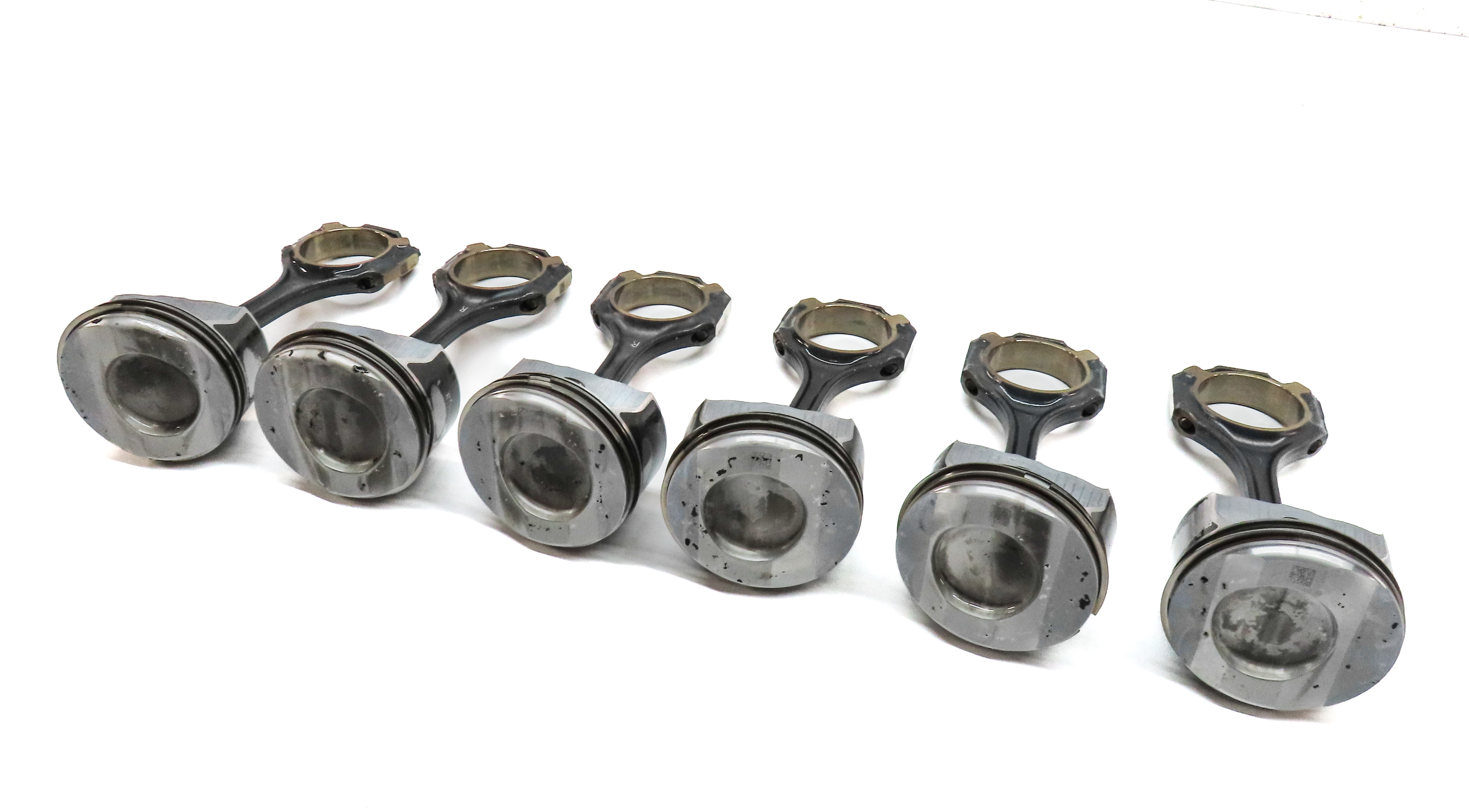 12-18 MERCEDES C E GLE GLK ML SLK (W212 W204 X204 W166 R172) 3.5L PISTON SET-6 — exact item pictured
